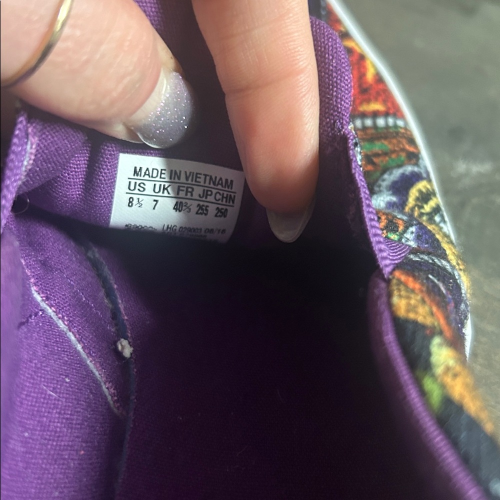 Adidas Originals Women's Courtvantage Slip-on shoes‎ in Midgra purple Size 8.5 - Picture 4 of 4